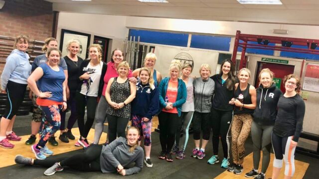 Female Club members and their junior coach